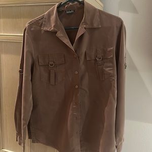 Rafaella bronze blouse size medium. Very soft material almost suede like